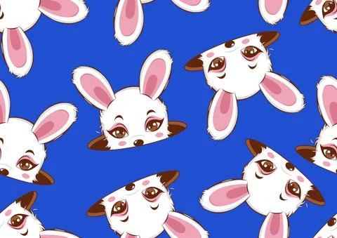 Rabbit seamless pattern Stock-Illustration