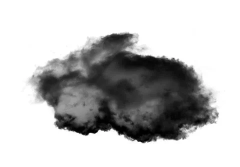 Rabbit shaped cloud of smoke isolated over white background Stock Illustration