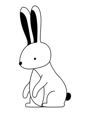 Rabbit silhouette design Stock Illustration