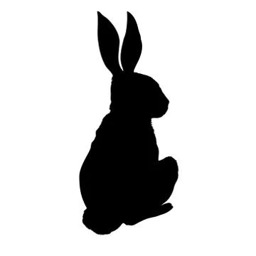Rabbit silhouette - vector illustration Stock Illustration