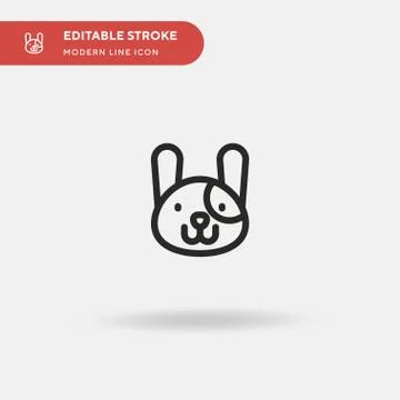 Rabbit Simple vector icon. Illustration symbol design template for web mobile Stock Illustration