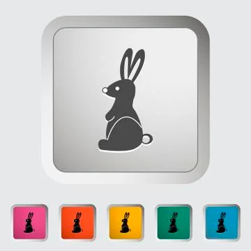 Rabbit single icon. Stock Illustration