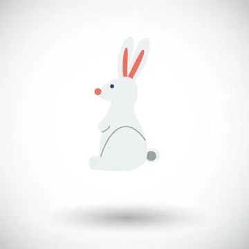 Rabbit single icon Stock Illustration