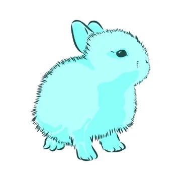 Rabbit sketch. Hand drawn vector illustration. realistic animal Stock Illustration