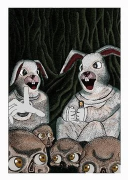 Rabbit Skull Illustrazione stock