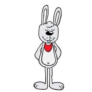 Rabbit standing Stock Illustration