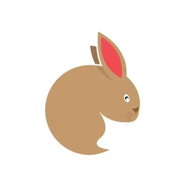 Rabbit template vector icon illustration Stock Illustration