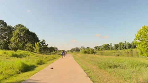 A rabbit, a turtle, a senior male runner and 2 senior female cyclists in Video stock 340409446