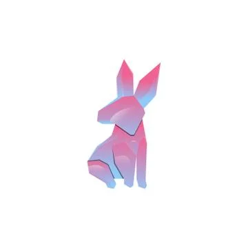 Rabbit vector design template illustration 스톡 일러스트
