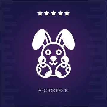Rabbit vector icon Stock Illustration