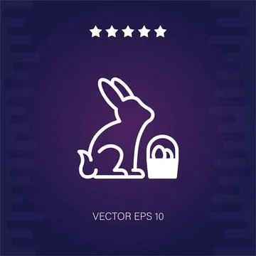 Rabbit vector icon Stock Illustration