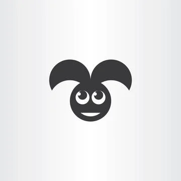 Rabbit vector logo icon black symbol Stock Illustration