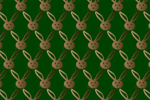 Rabbit vector pattern Stock Illustration