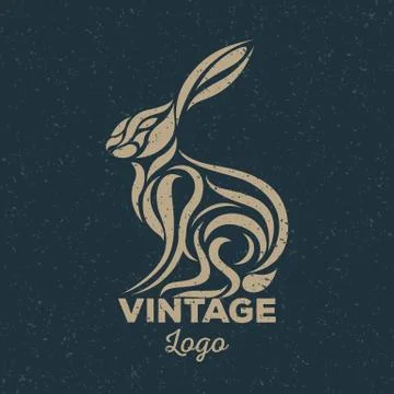 Rabbit vintage Stock Illustration