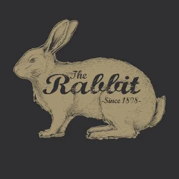 Rabbit vintage Stock Illustration