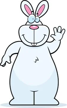 Rabbit Waving Stock Illustration