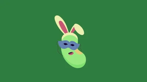 Rabbit wearing mask and ' s head bunny Видео 337028666