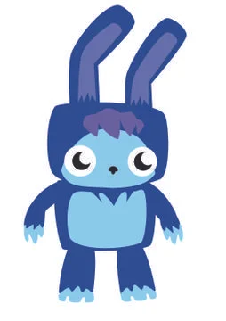 Rabbit winter style Stockillustratie