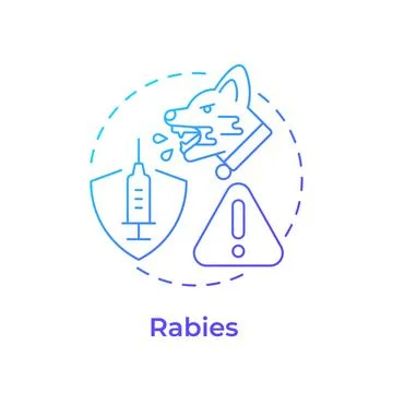 Rabies gradient outline concept icon Stock Illustration