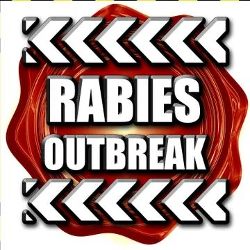 Rabies virus concept background Stock Illustration
