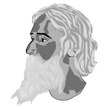 Rabindranath tagore Illustrazione stock