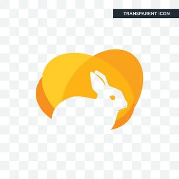 Rabit vector icon isolated on transparent background, rabit logo design イラスト素材