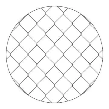 Rabitz. Progressive protective mesh of thick chrome wire that cannot be erode Stock Illustration