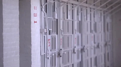 RAC of jail cell doors Stock Footage 41768489