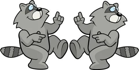 Raccoon Dancing Stock Illustration