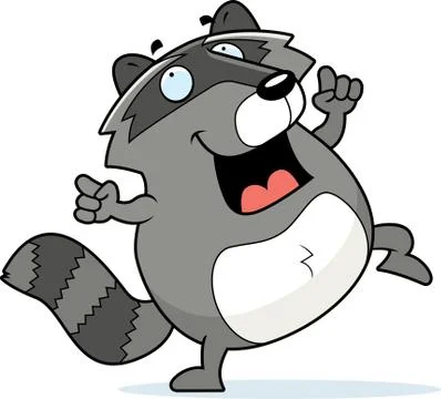 Raccoon Dancing Illustrazione stock