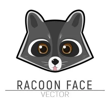 Raccoon face Stock Illustration