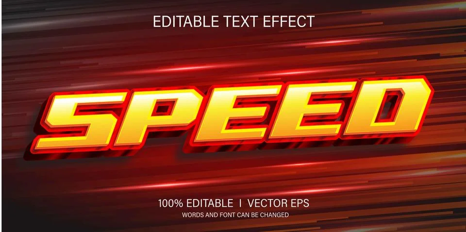 Race 3d vector text effect with modern style design Stock Illustration