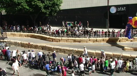 Race from above Stock Footage 521617