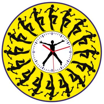 The Race against Time Stock Illustration