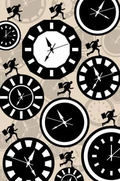 Race against time Stock Illustration