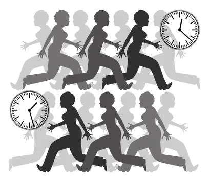 The race against time Illustrazione stock