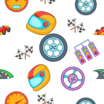 Race and awarding pattern, cartoon style Stock Illustration