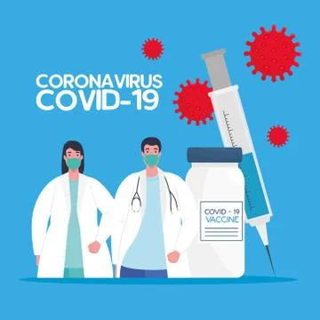 The race between country, for developing coronavirus covid19 vaccine, couple Stock Illustration
