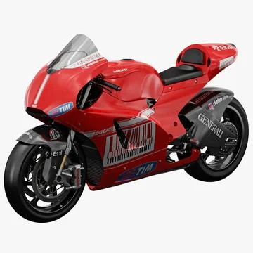 Race Bike Ducati GP10 2010 3D Model