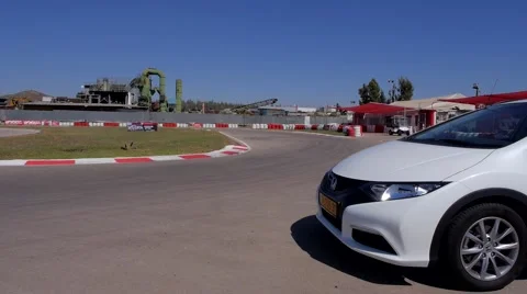 Race Car driving, bird view Stock Footage 41267793