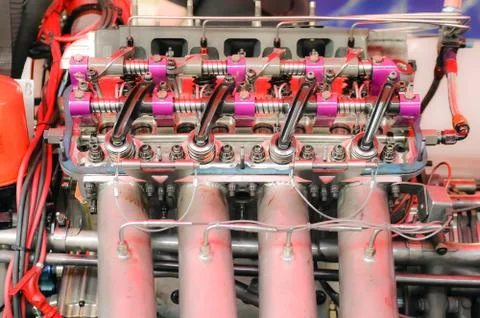 Race car engine Stock Photos