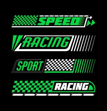 Race car sport. Formula speed sport icon. Stripe decal pattern. Auto rally. B Stock Illustration