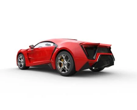 Race car - studio lighting - side back view Stock Illustration