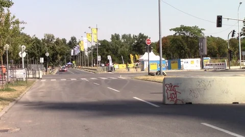 Race car in town. Stock Footage 116318547