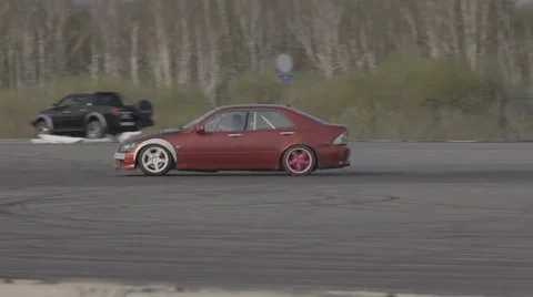 Race car on the track Stock Footage 39377976