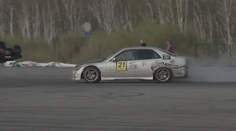 Race car on the track Stock Footage 39377985