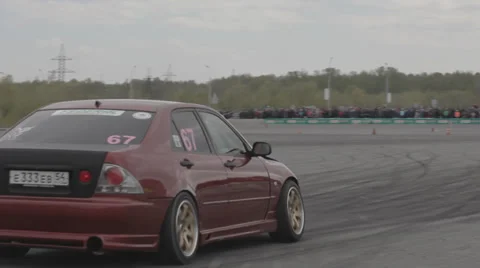Race car on the track Stock Footage 39397747
