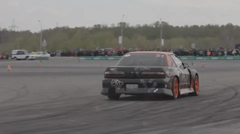 Race car on the track Stock Footage 39397754