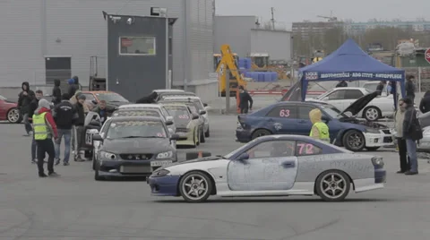 Race car on the track Stock Footage 39397840