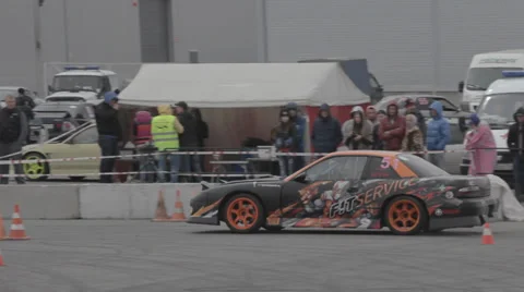 Race car on the track Stock Footage 39397842